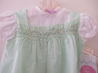 Nos Vintage Polly Flinders Baby Dress Infant 3-9 Month Hand Smocking