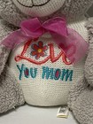 Dan Dee 11    Gray Ivory Smiling Love You Mom Teddy Bear Plush Stuffed Animal Toy