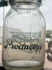 Vintage Producers Butter 1 Gallon Wide Mouth Milk Bottle Green Lettering  3d 