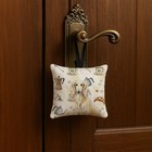 Caroline s Treasures Cream Saluki Coffee Bar Hanging Square Fabric Ornament