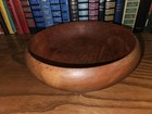 Vintage Mid-century Turned Wooden Serving Bowl