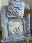 Baby Essentials Thank Heaven For Little Boys Blanket   Decorative Pillow