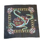 Vintage Harley Davidson Snake Bandana Fire Flames Motorcycles Bar   Shield Usa