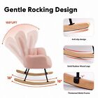 Nursery Rocking Chairs With High Backrest Armchair Comfy Reading Chair Pink