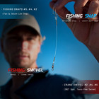 Fishing Fluorocarbon Leader With Crane Swivel And Snaps - Heavy Duty 20-80lb