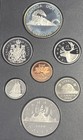 1986 Royal Canadian Mint 7-coin Double Dollar W  Box   Papers 50  Silver
