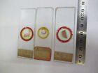 Antique Prepared Slide Lot 3ea Microscope Part As Pictured 11-dt-z8