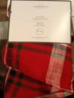 New Threshold Round 70  Red Plaid Tablecloth Christmas Holiday Rare