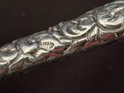 Antique Art Nouveau Silver Button Hook   Stunning Floral Repousse