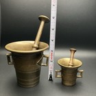 Skultuna Brass Works Sweden  4 Solid Vintage Mortar And Pestle W  An Extra