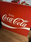 37  Original Large Coca-cola Sign  Metal painted  Vintage 