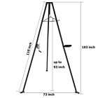 500lbs Deer Hanger For Skinning Deer Hoist Tripod With Lifting Winch   Tool Tray