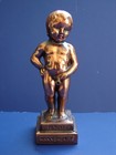Vintage Belgian Bruxelles Manneken Pis Metal Souvenir Fountain Figurine Pee-pee