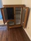 Wood Freestanding Antique Ice Box Cabinet  2 Doors  1 Drawer  2 Shelves