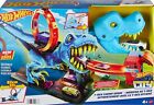 Hot Wheels City Track Set With Car  T-rex Girant Loop Stunt And Race Playset