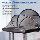 Bassinet Mosquito Net W  2-way Zipper For Bedside travel  black 