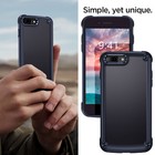 For Apple Iphone 7 8 Plus Shockproof Case Slim Hybrid Hard Phone Cover Navy Blue