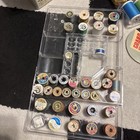 Vintage Wilson Mfg Wil-hold White Sewing Case Filled With Vintage Sewing Notions