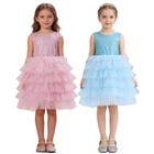 Girls Skirted Princess Flower Girl Performance Tutu Dress Casual Round Neck