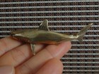 Vintage Style Solid Brass Pure Copper Lovely Shark Figurine Statue Home Decor