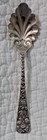 Vintage 1847 Rogers Bros  Shell Serving Spoon Floral 6  Silver Plated
