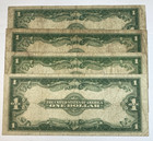4 Pc 1923  1 Large Size Silver Certificates Original Fine Some Better Signers