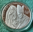 1999 Pope John Paul Ii Mexico Visit  Western Union  0 925 Silver Medal Mint  500