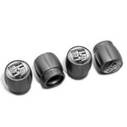Premium Dark Gray Sport Car Tire Air Valve Caps Stem Valve Cover For Porsche