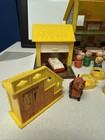 Fisher Price Vintage Little People Play Family Yellow House 1971 With Extras