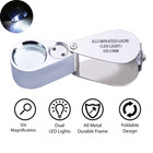 30x Jewelers Loupe Led Light Magnifier Loop Magnifying Glass Coin Jewelry
