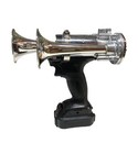Dual Trumpet Air Horn Prop  Handheld  12v Battery And Charger Included