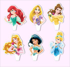 Disney Princesses Half Body Edible Wafer Cupcake Cake Toppers Decorations