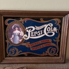 Vtg Pepsi Cola Frame Mirror Bar Advertisement Collector Sign Home Decor Man Cave