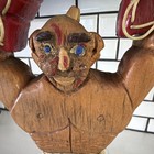 Vintage 13    Hand Carved Wooden Boxer Figurine    bubba    Champ Folk Art Sculpture 