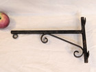 Vintage Iron Plant Dinner Bell Sign Bracket Holder Wall Mount Scroll Metal 13 