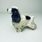 Vintage Black And White Spaghetti Texture Cocker Spaniel Figurine