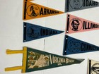 Vintage Retro State Tourism Felt Flags Souvenir Pennants Lot Of 26 Various Sizes