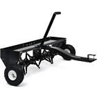 40  101cm Tow Plug Lawn Aerator W  Universal Hitch For Lawn   Garden