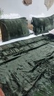 Pieces Set Luxury Crushed Olive Duvet Cover Boho Bedding Uo Comforter Cover King