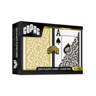 Copag 1546 Design 100 Plastic Playing Cards  Poker Size Standard Black gold J   