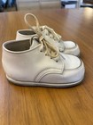 Vintage Stride Rite Baby Shoes 4 1 2 Ee White Leather Lace Up
