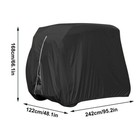 Black Waterproof Golf Cart Storage Cover 4 Passenger For Ezgo Club Car Yamaha