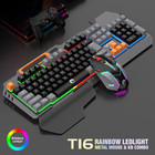 3 In 1 Gaming Keyboard Mouse Set With Wrist Rest Rgb Led Gamer Pc Bundle Combo