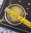 Vintage Glass Vanity Jar Screw On Floral Lid  Powder Jar