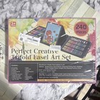 Perfect Creative Trifold Easel Art Set  240 Pieces  Multicolor