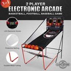2 Player Electronic Arcade 3 In 1 Basketball Football Baseball Home Family Rec R