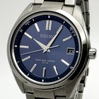 Seiko Brightz 7b24-0bh0 Radio Solar Titanium Blue Dial Men s Fast Shipping