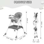 Foldable Baby High Chair For Eating play portable Convertible With Toy Tray