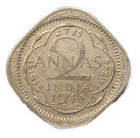 1941 C East British India 2 Anna Coin Tcd World Estate Sale