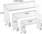 6 Pc Small Clear Acrylic Jewelry Display Risers Showcase Fixtures Bakery